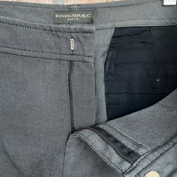 Banana Republic Martin Fit Cotton Blend Trouser Pants Gray Size 10 - Picture 3 of 12